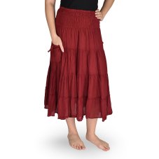 Sukně midi TAWAN s kapsami, červená