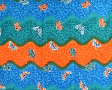 Sarong - Pareo REN, duha s motýly, petrolejová, II. jakost