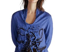 Tričko dlouhý rukáv SURE, chobotnice, modré, vel. S