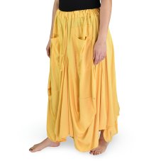 Sukně dlouhá YANI s kapsami, jednobarevná, žlutá