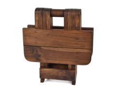 Skládací dřevěná stolička Fold Dark tmavá užší 30 cm