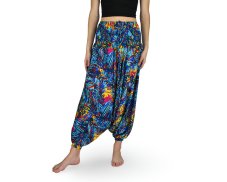 Harémové kalhoty aladin NATSU, džungle, tyrkysová