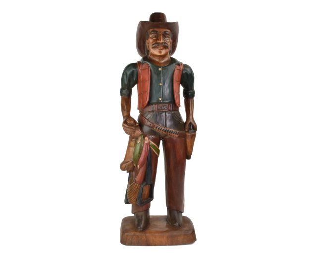 Dřevěná socha Kovboj var. B 100 cm - sleva