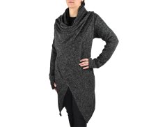 Kardigan ADA s límcem, dvoucestný zip, šedý