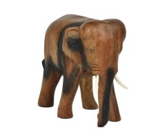 Dřevěná soška Slon 16 cm - II. jakost