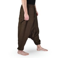 Harémové kalhoty aladin MIN, hnědá, kapsa vpravo