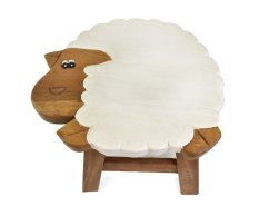 Stolička dřevěná dekor ovečka - II. jakost