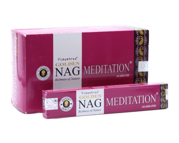 Indické vonné tyčinky Meditace Golden Nag Meditation 15 ks