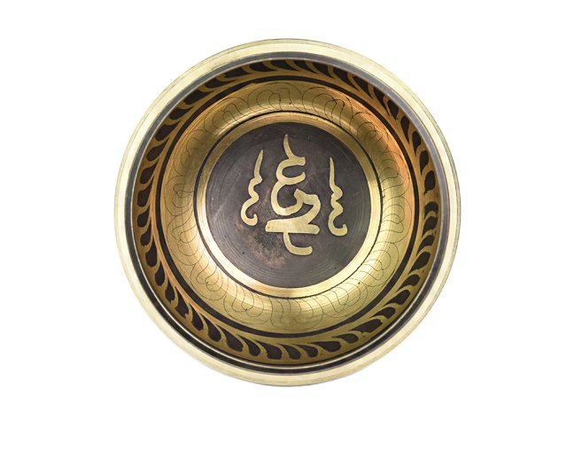 Tibetská mísa s paličkou č. 165 - zdobená  355 g - tón Fis