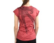 Tričko dámské krátký rukáv SURE, Octopus, červená