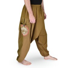 Harémové kalhoty aladin TARA, khaki, lotos
