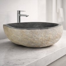 Umyvadlo říční kámen 45 x 33 cm, var. O
