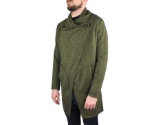 Kardigan ATID, s kapsami, zelený