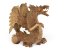 Dřevěná socha Drak 20 cm natural - II. jakost