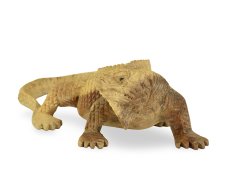 Dřevěná soška Leguán 8 cm - var. C - II. jakost