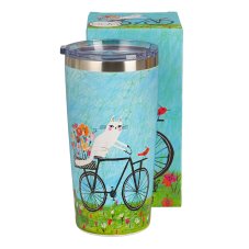 Velký termohrnek KOČKA NA KOLE 600 ml