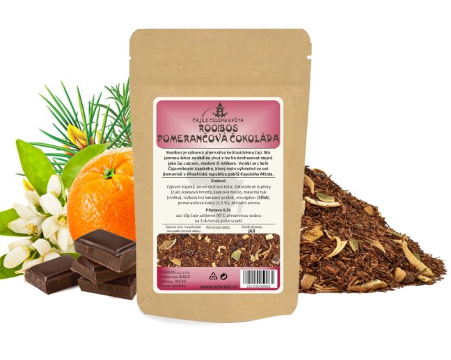 Rooibos Pomerančová čokoláda - Gramáž čaje: 200 g