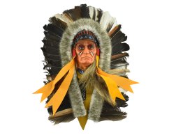 Závěsná dekorace Indiánský náčelník 25 cm - var. S