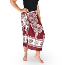 Sarong - Pareo BUN, hlava slona, červený