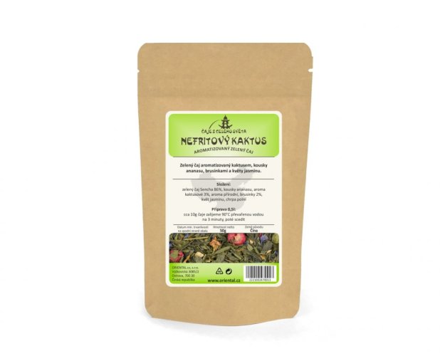 Zelený aromatizovaný čaj Nefritový kaktus - 50 g