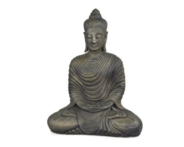 Socha beton Buddha meditující šedý 61 cm var. A II. jakost