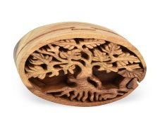 Dřevěná skládací krabička Strom života - dvoubarevná