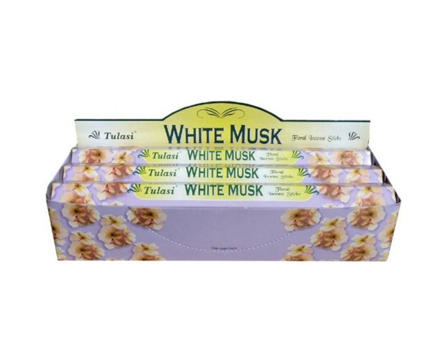 Indické vonné tyčinky Tulasi White Musk 20 ks