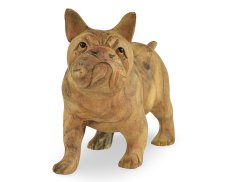 Dřevěná soška Bulldog 18 cm - varianta D