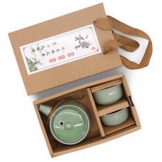 Keramická čajová souprava - Světle zelená