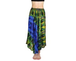 Sukně NAJWA, modrá, paví pera v pase