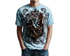 Tričko bavlna, potisk Buddha Natural Inspiration, světle modré