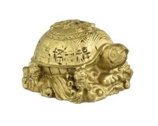 Soška pozlacená 5 cm, želva dlouhověkosti