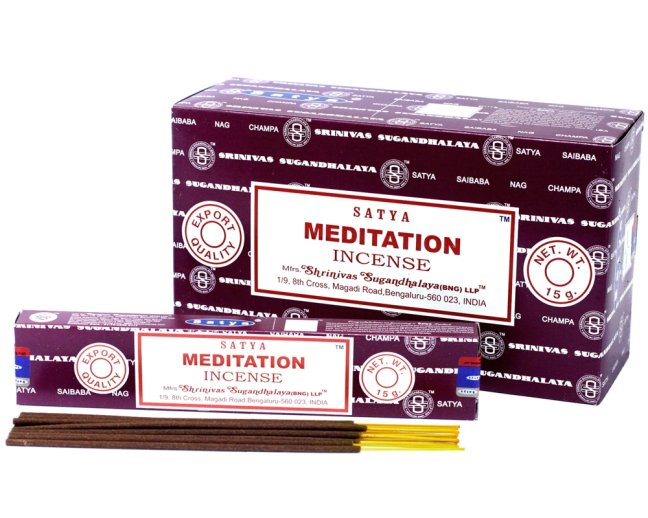 Indické vonné tyčinky Schrinivas Satya Meditace 15 g