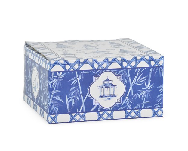 Set porcelánových šálků Pagoda s dřevěnými podšálky - 2 x 120 ml