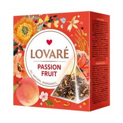 Černý aromatizovaný čaj Lovaré Passion Fruit (15 pyramid) 30 g