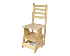 Skládací židle/schůdky překližka 113 cm
