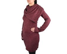 Šaty IRA s límcem, vínová