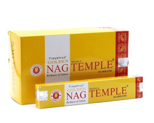 Indické vonné tyčinky Chrám Golden Nag Temple 15 ks