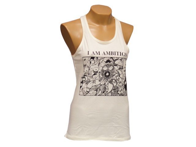 Dámské tílko I AM AMBITION, bavlna, krémové - Velikost: L