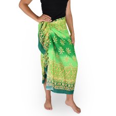 Sarong - Pareo BUN, OMBRE kvítek, zelená