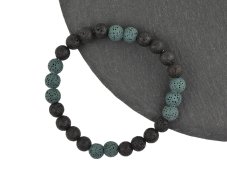 Náramek pánský kulička Láva (zelená, černá)