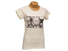 Dámské triko I AM ALL OF THAT, bavlna, krémová, M