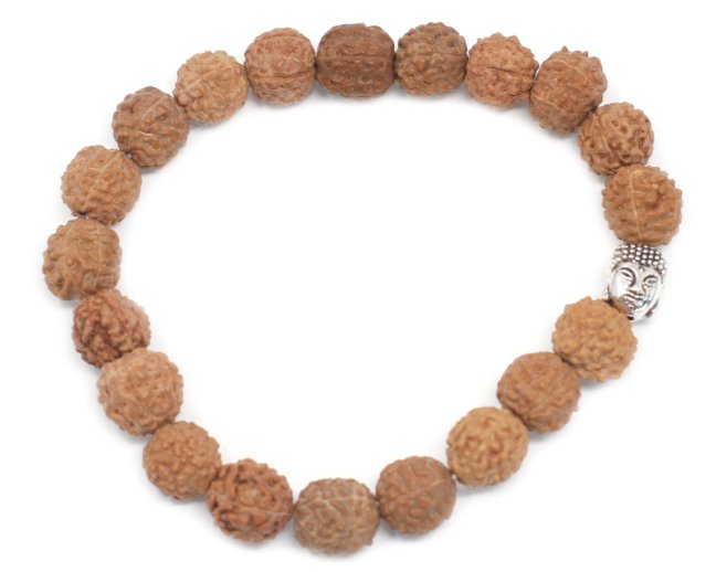 Japa Mala Rudraksha náramek přírodní