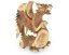 Dřevěná socha Drak 40 cm natural - pohled doprava