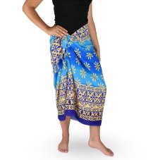 Sarong - Pareo BUN, OMBRE kvítek, modrá
