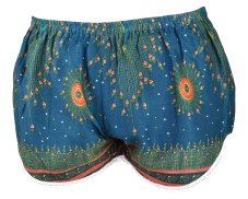 Kraťasy DAO, petrolejové, paví pera