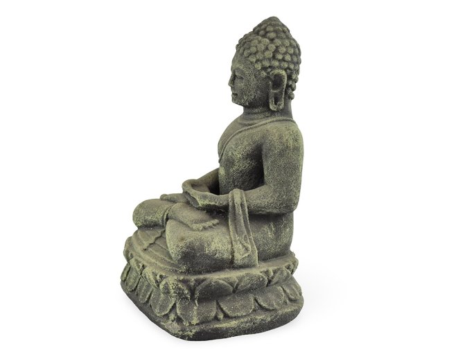 Betonová socha Buddha, meditace, zelená 21 cm