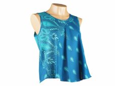 Dámský top DUJANAH krátký,tyrkysová, ornamenty II