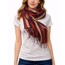 Šátek viskóza 200cm x 70cm pruhy multicolor AG