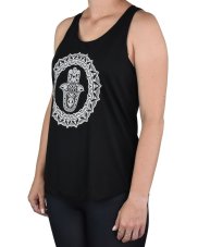 Dámské tílko YOGEE, černé, hamsa